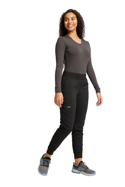 Black - Cherokee Workwear Revolution Mid Rise Jogger