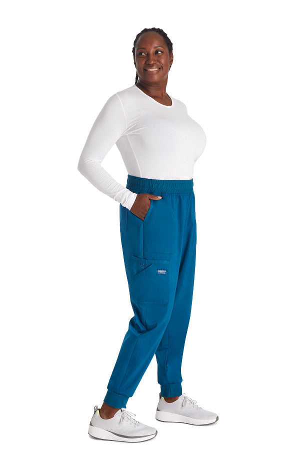 Caribbean Blue - Cherokee Workwear Revolution Mid Rise Jogger