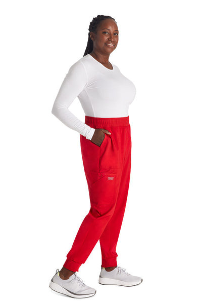 Red - Cherokee Workwear Revolution Mid Rise Jogger