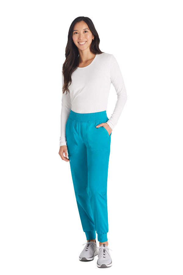 Teal Blue - Cherokee Workwear Revolution Mid Rise Jogger