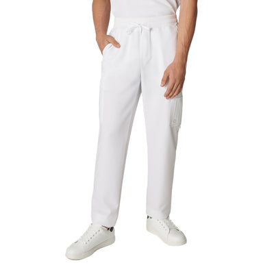 White - White Cross V-Tess Men's Straight Leg Cargo Scrub Pants