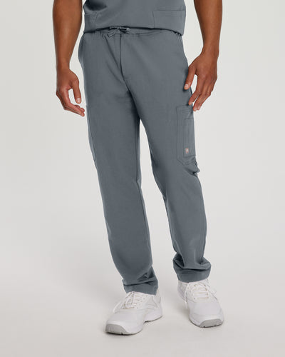 Taylor Grey - White Cross V-Tess Men's Straight Leg Cargo Scrub Pants