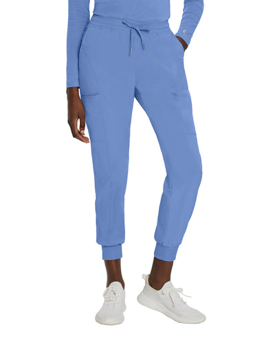 Ceil Blue - White Cross Fit Cargo Jogger Scrub Pants