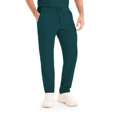 Caribbean - White Cross V-Tess Men's Straight Leg Cargo Scrub Pants