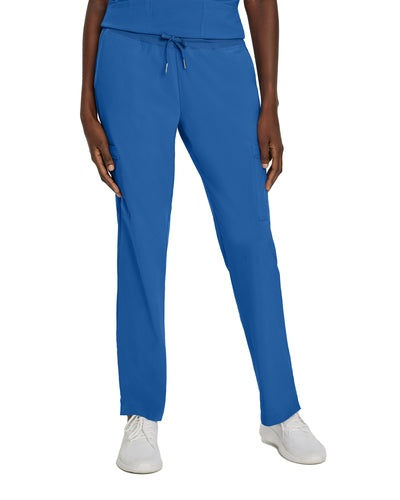 Royal - White Cross Fit Straight Leg Cargo Scrub Pants