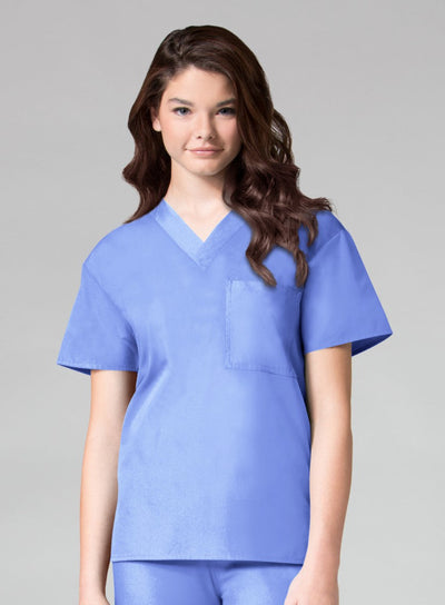 Ceil Blue - Maevn Core Unisex V-Neck Top