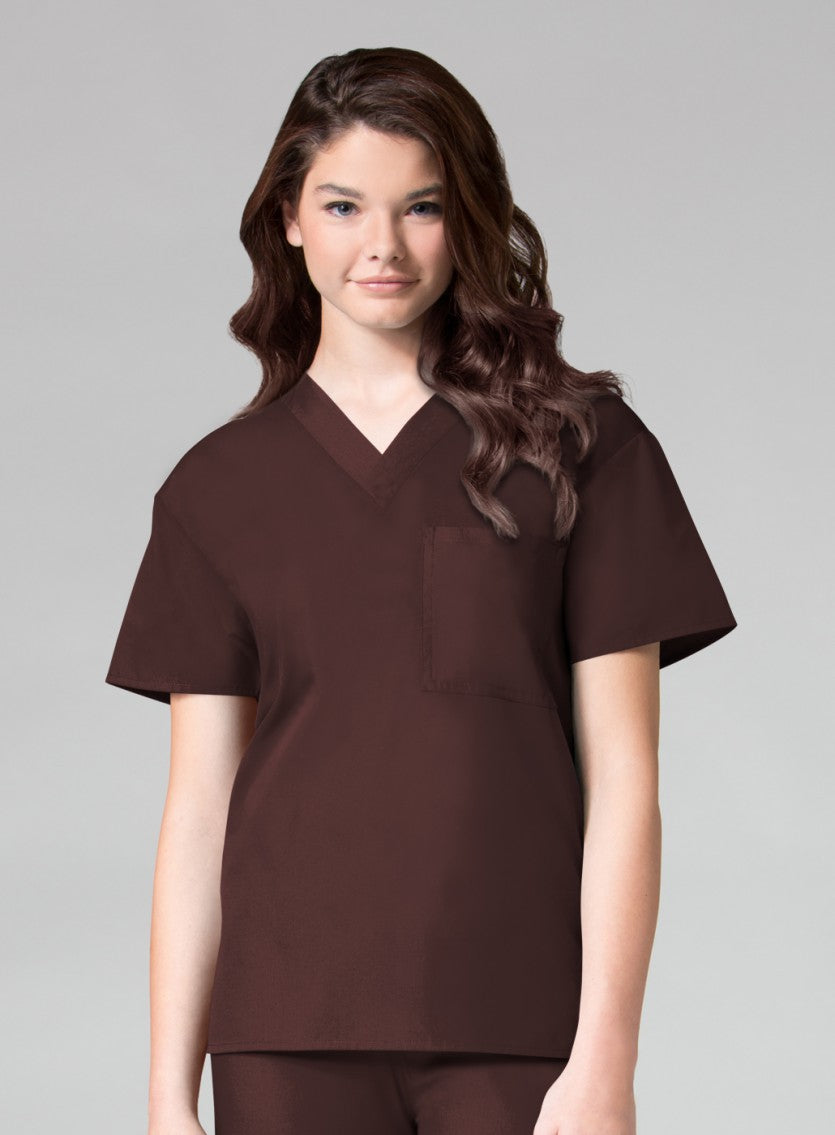 Chocolate - Maevn Core Unisex V-Neck Top