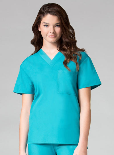 Lake Blue - Maevn Core Unisex V-Neck Top
