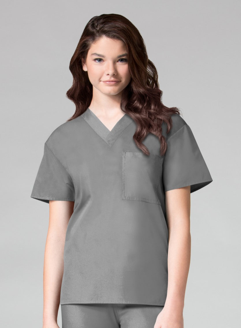 Pewter - Maevn Core Unisex V-Neck Top