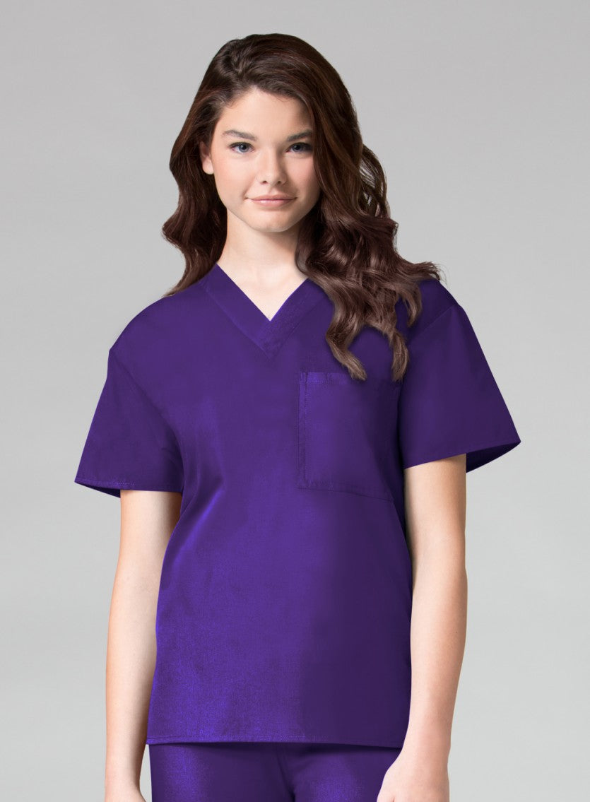 Purple - Maevn Core Unisex V-Neck Top