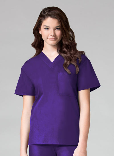 Purple - Maevn Core Unisex V-Neck Top