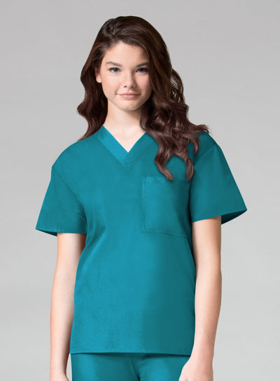 Teal - Maevn Core Unisex V-Neck Top