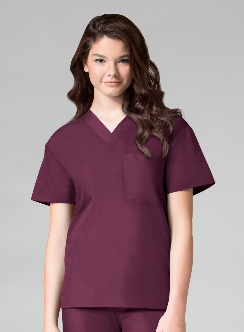 Wine - Maevn Core Unisex V-Neck Top