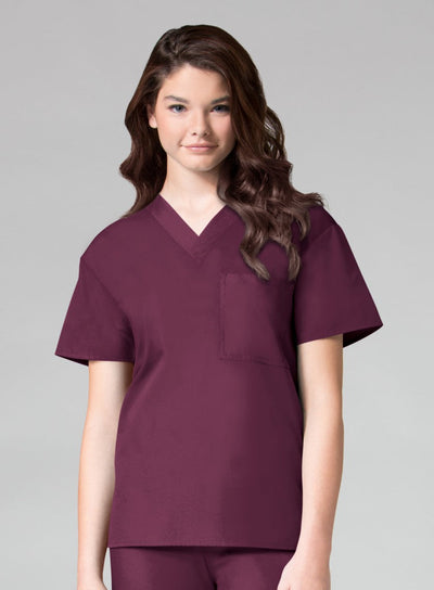 Wine - Maevn Core Unisex V-Neck Top