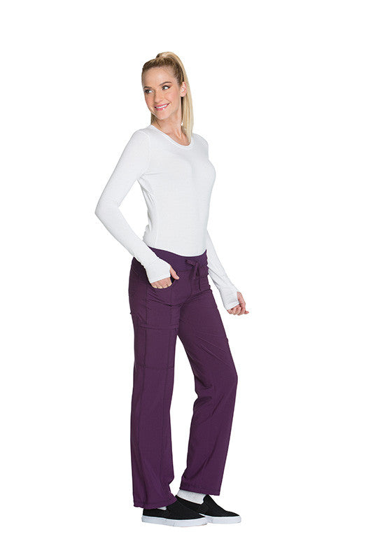Eggplant - Cherokee Infinity Drawstring Pant