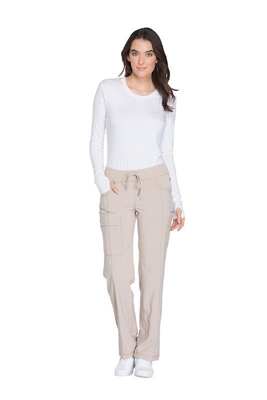 Khaki - Cherokee Infinity Drawstring Pant