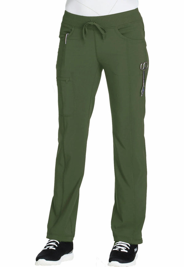 Olive - Cherokee Infinity Drawstring Pant