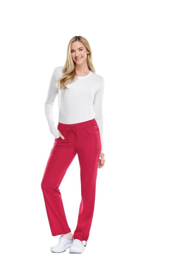 Red - Cherokee Infinity Drawstring Pant