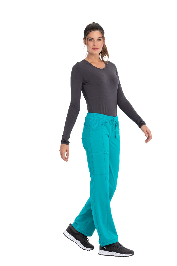 Teal Blue - Cherokee Infinity Drawstring Pant