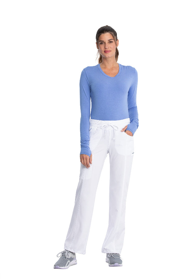 White - Cherokee Infinity Drawstring Pant