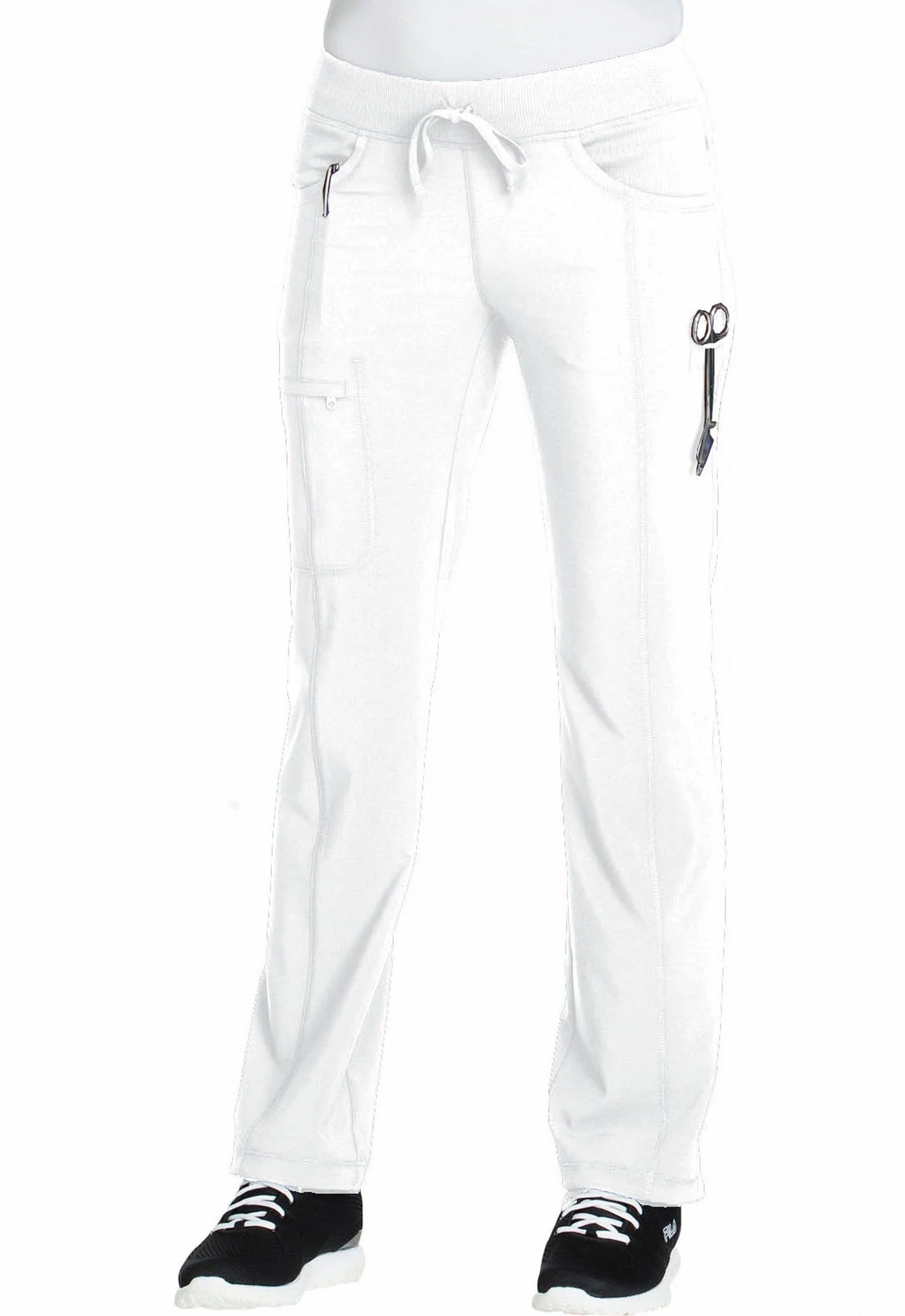White - Cherokee Infinity Drawstring Pant