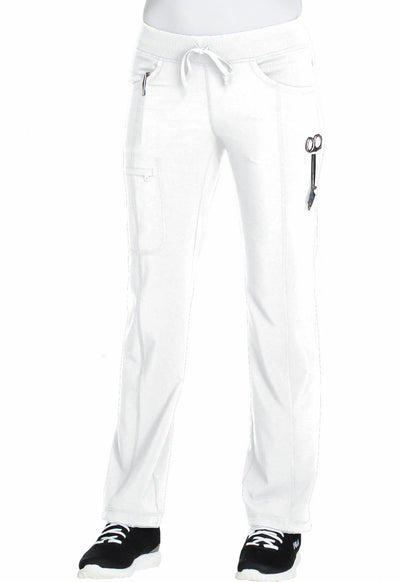 White - Cherokee Infinity Drawstring Pant