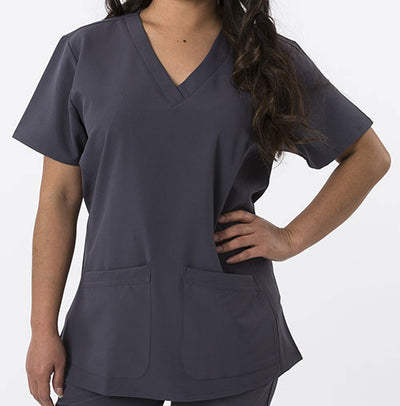 Steel Grey - Green Town 4Flex V-Neck Top