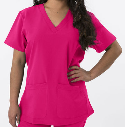 Raspberry - Green Town 4Flex V-Neck Top