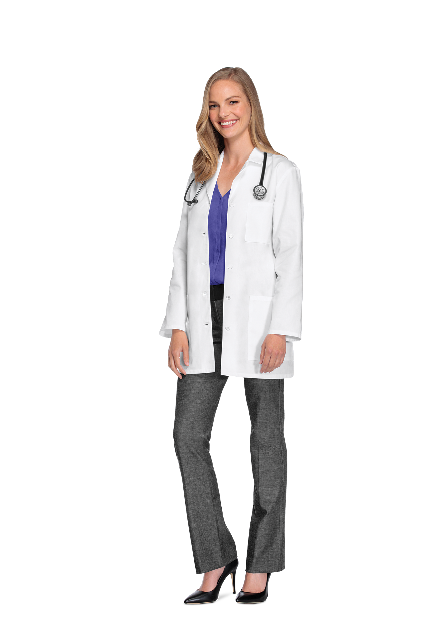 White - Cherokee Lab Coats 32" Women's Lab Coat