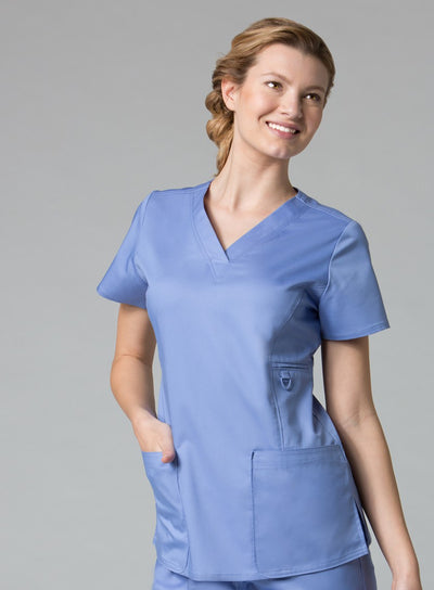 Ceil Blue - Maevn EON V-Neck Top