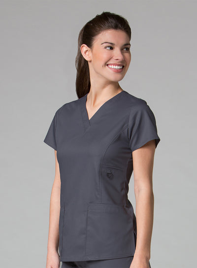 Charcoal - Maevn EON V-Neck Top