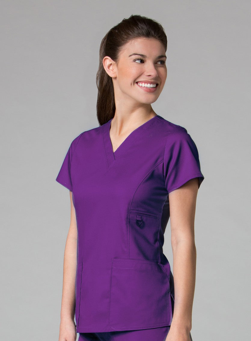 Eggplant - Maevn EON V-Neck Top
