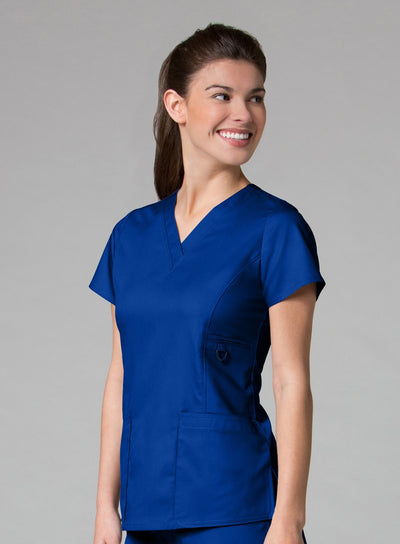 Galaxy Blue - Maevn EON V-Neck Top