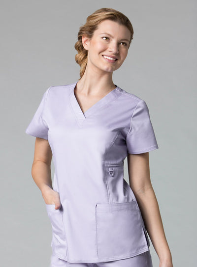 Lavender - Maevn EON V-Neck Top
