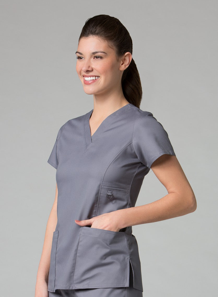 Pewter - Maevn EON V-Neck Top