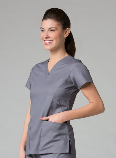 Pewter - Maevn EON V-Neck Top