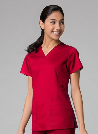 Red - Maevn EON V-Neck Top
