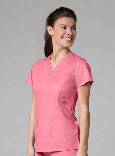 Strawberry Pink - Maevn EON V-Neck Top