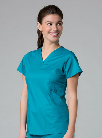 Teal Blue - Maevn EON V-Neck Top