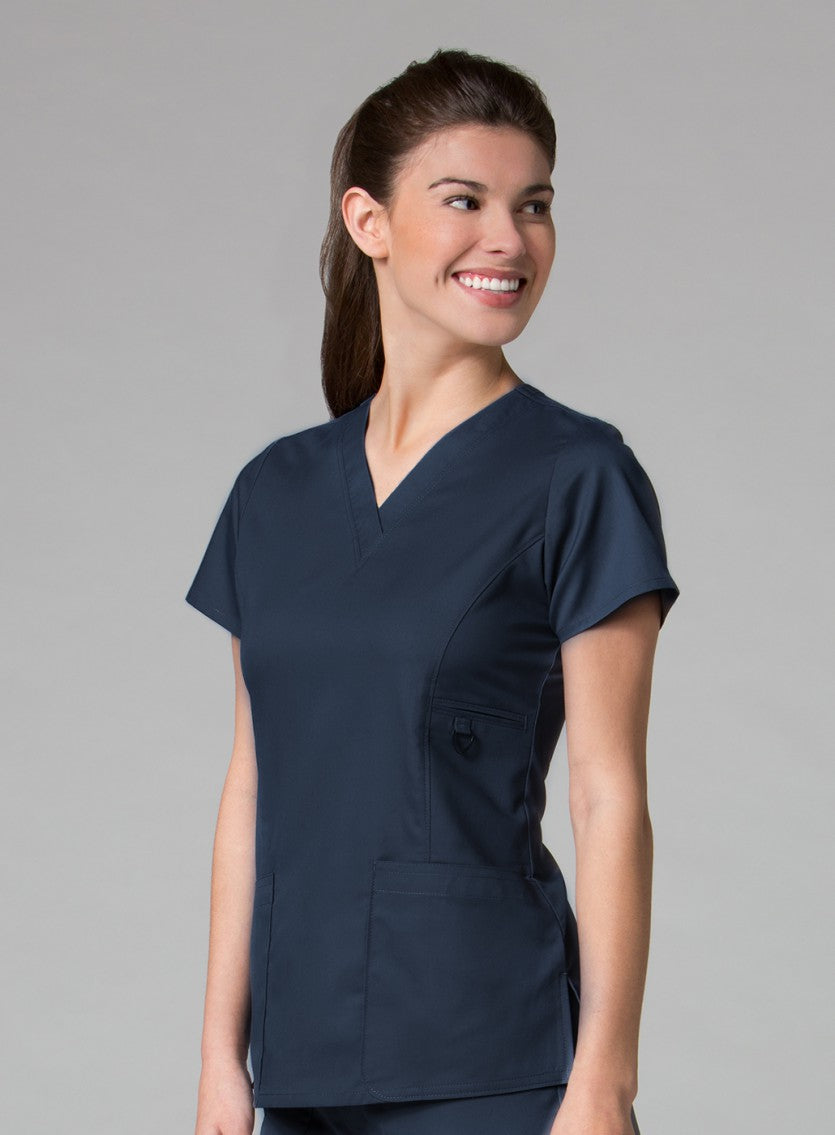 True Navy - Maevn EON V-Neck Top