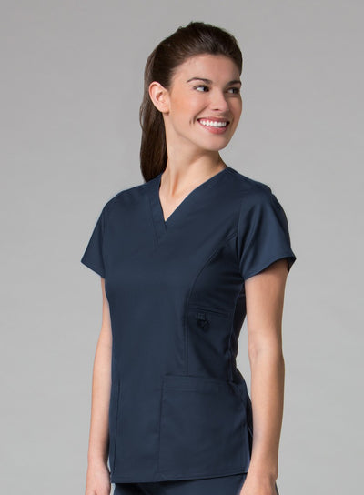 True Navy - Maevn EON V-Neck Top