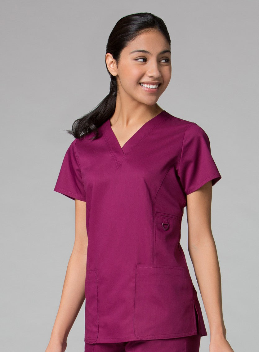 Wine - Maevn EON V-Neck Top