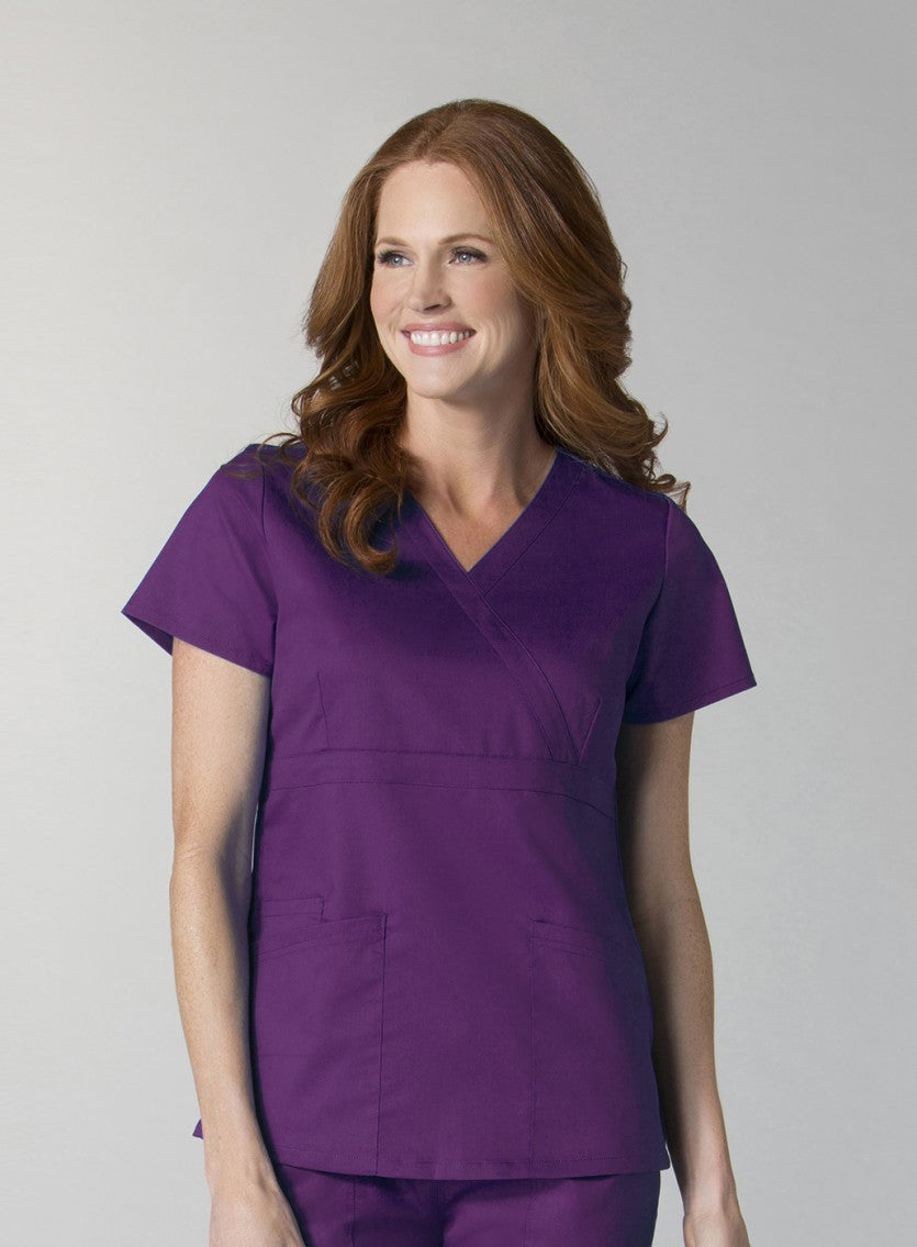 Eggplant - Maevn EON Mock Wrap Top