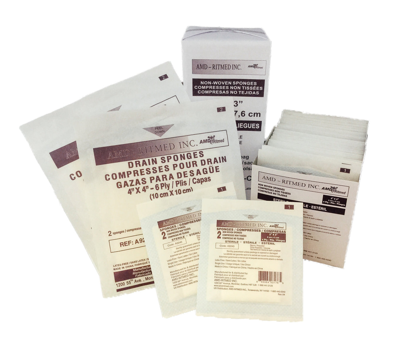 Non-Woven Sponges (Sterile 2's) - Avida Healthwear Inc.