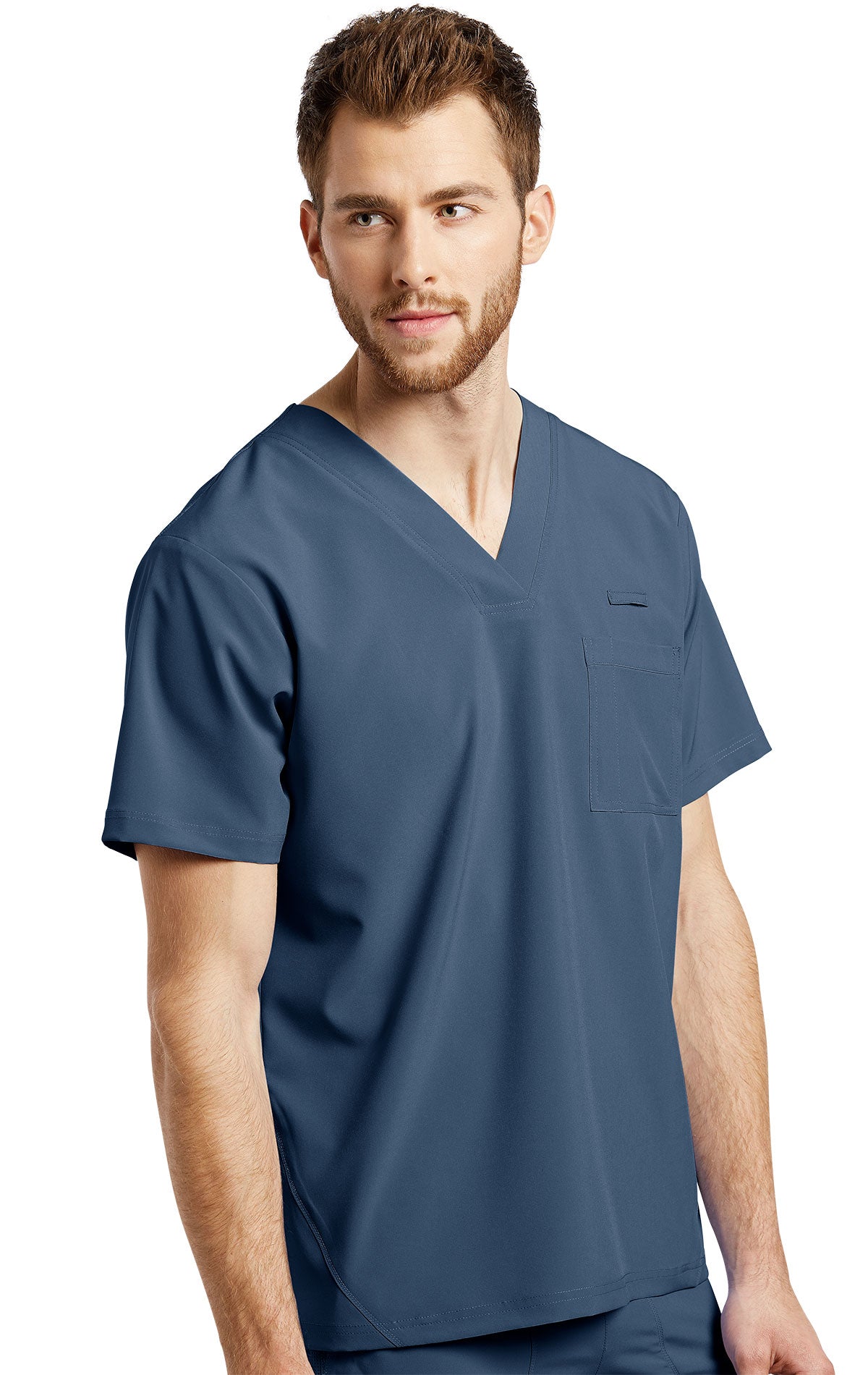 Navy - White Cross Fit Men's V-Neck Top