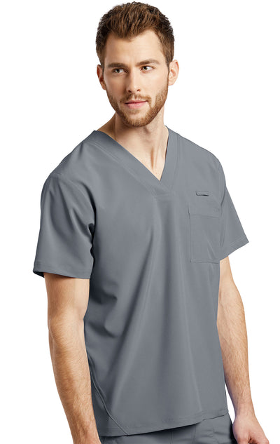 Pewter - White Cross Fit Men's V-Neck Top