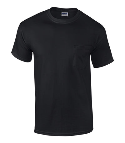 Black - Gildan Pocketed T-Shirt
