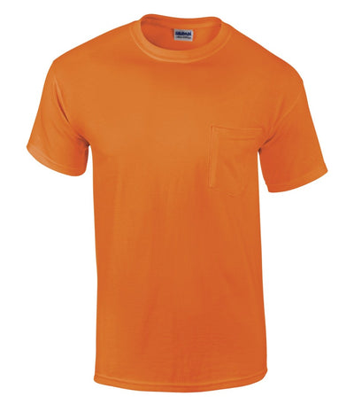 Safety Orange - Gildan Pocketed T-Shirt