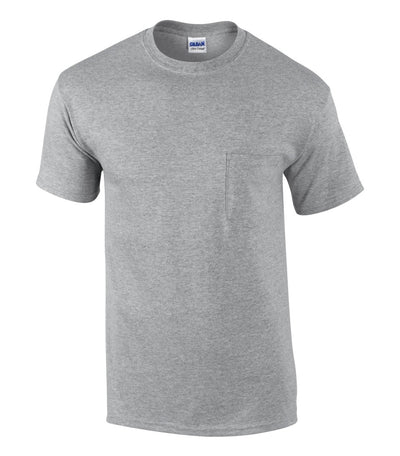 Sport Grey - Gildan Pocketed T-Shirt