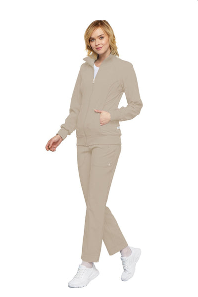 Khaki - Cherokee Infinity Zip Front Jacket
